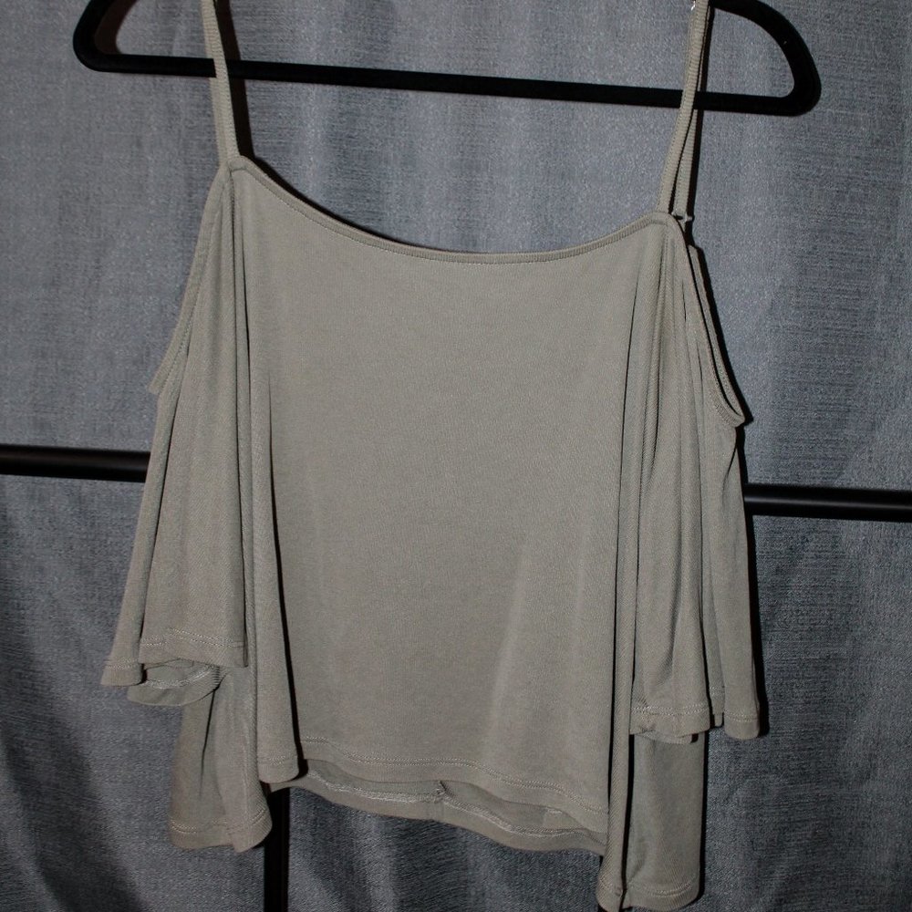 Olive Green Cold Shoulder Top Cotton On